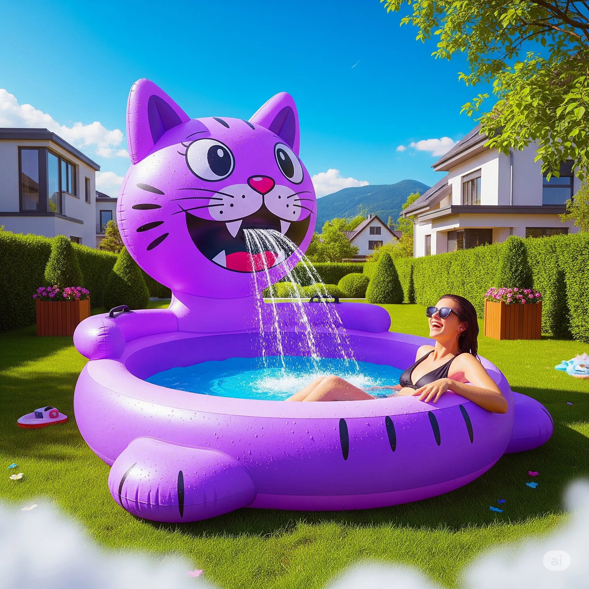 Anatomy of a Giant Inflatable Cat Pool