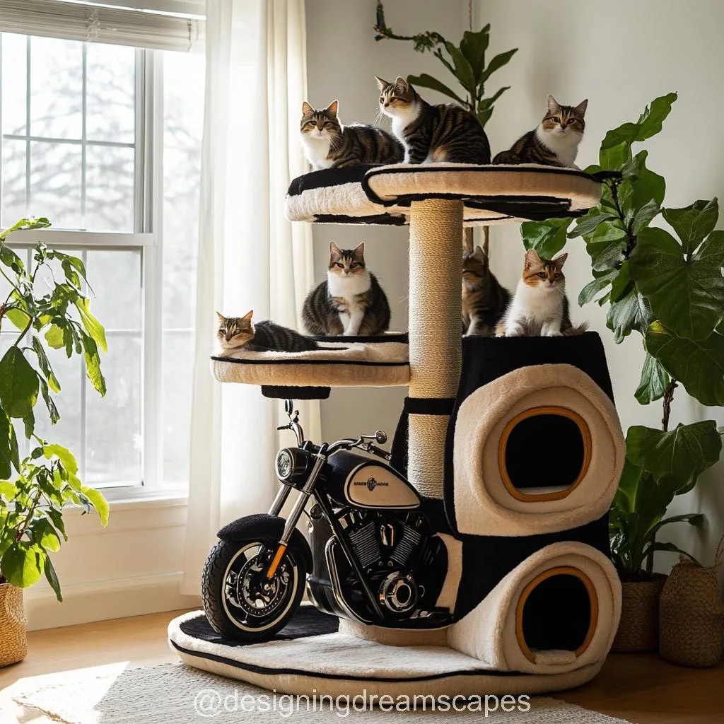 Harley Cat Tree: A Bold Blend of Feline Fun and Biker Aesthetic