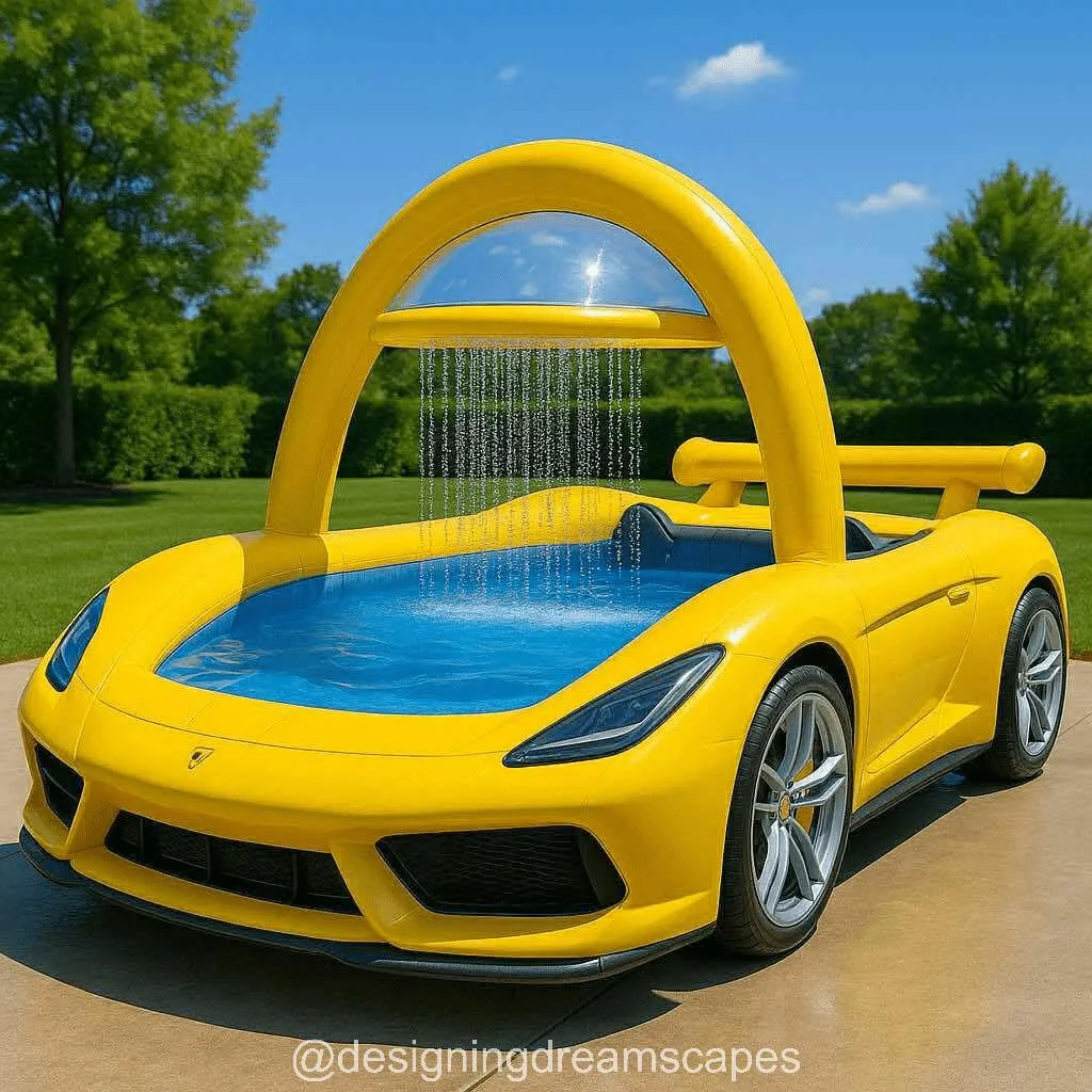 Inflatable Car Pools: Driveway Dips and Splash-Side Joyrides