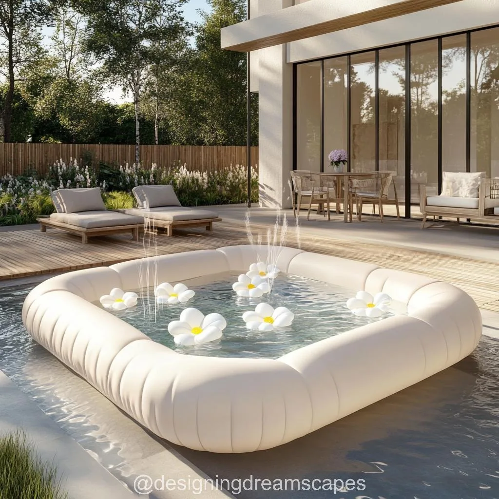 Inflatable Pools with Flower Shower: Blossom into Backyard Bliss