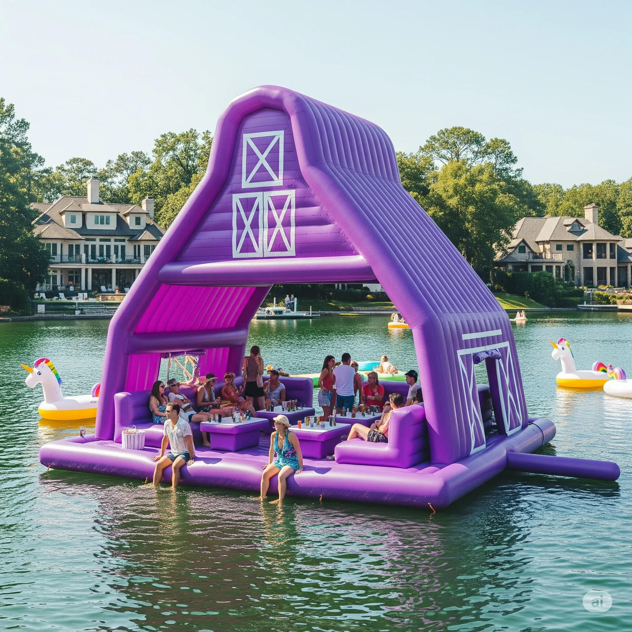 Anatomy of an Inflatable Barn Lake Float