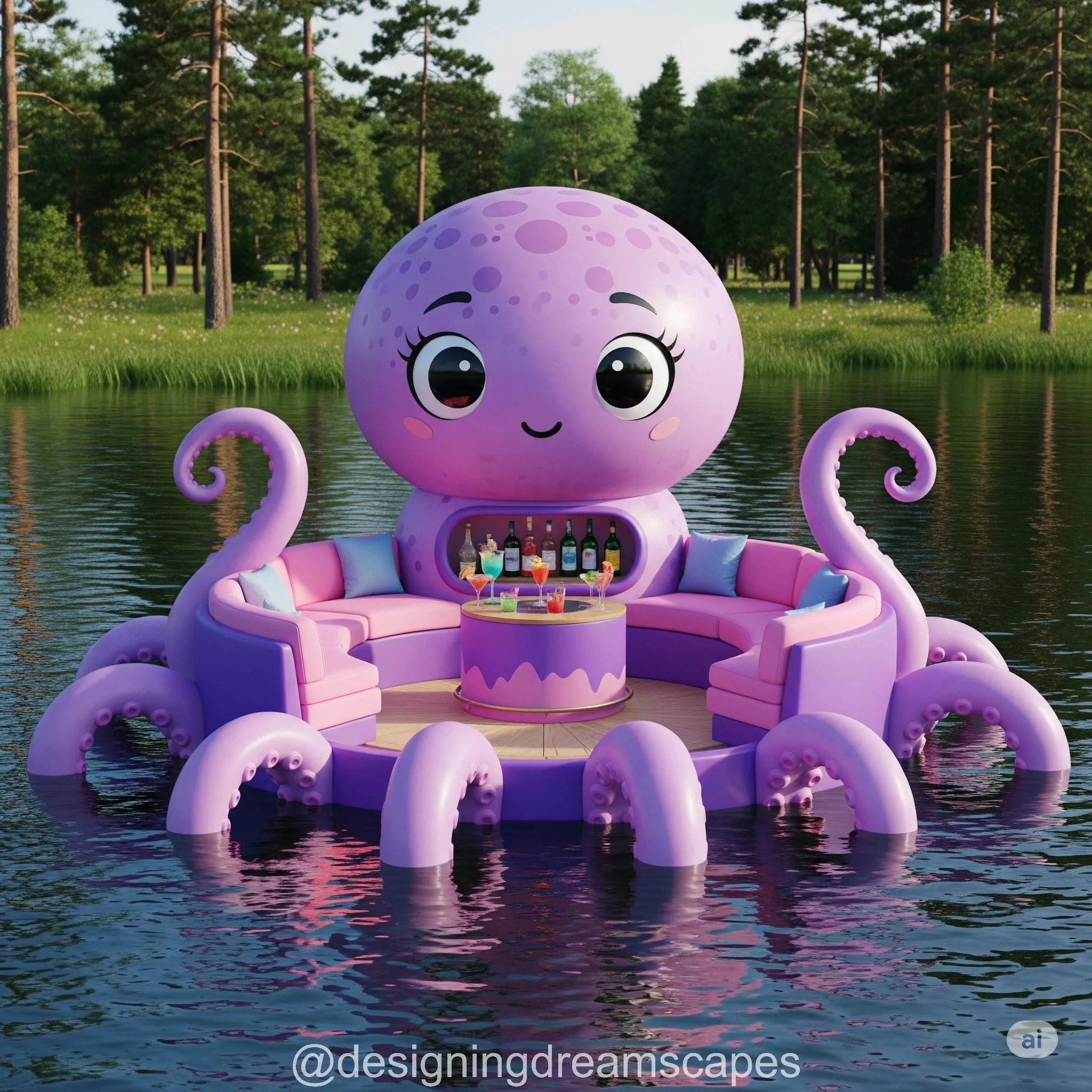 Oversized Animal-Shaped Inflatable Bars: Wild Style Meets Poolside Sipping