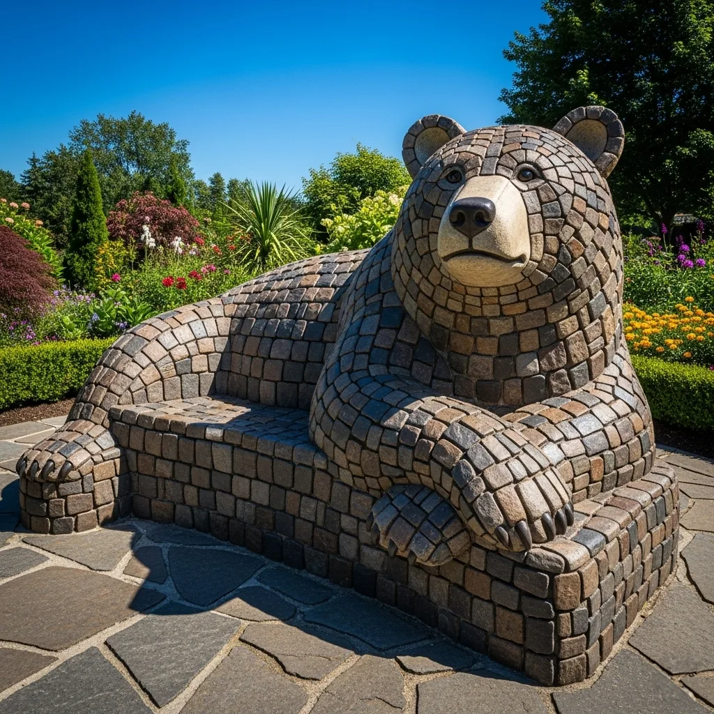 Animal Benches Made from Stone: Blending Sculpture with Functionality in Outdoor Spaces