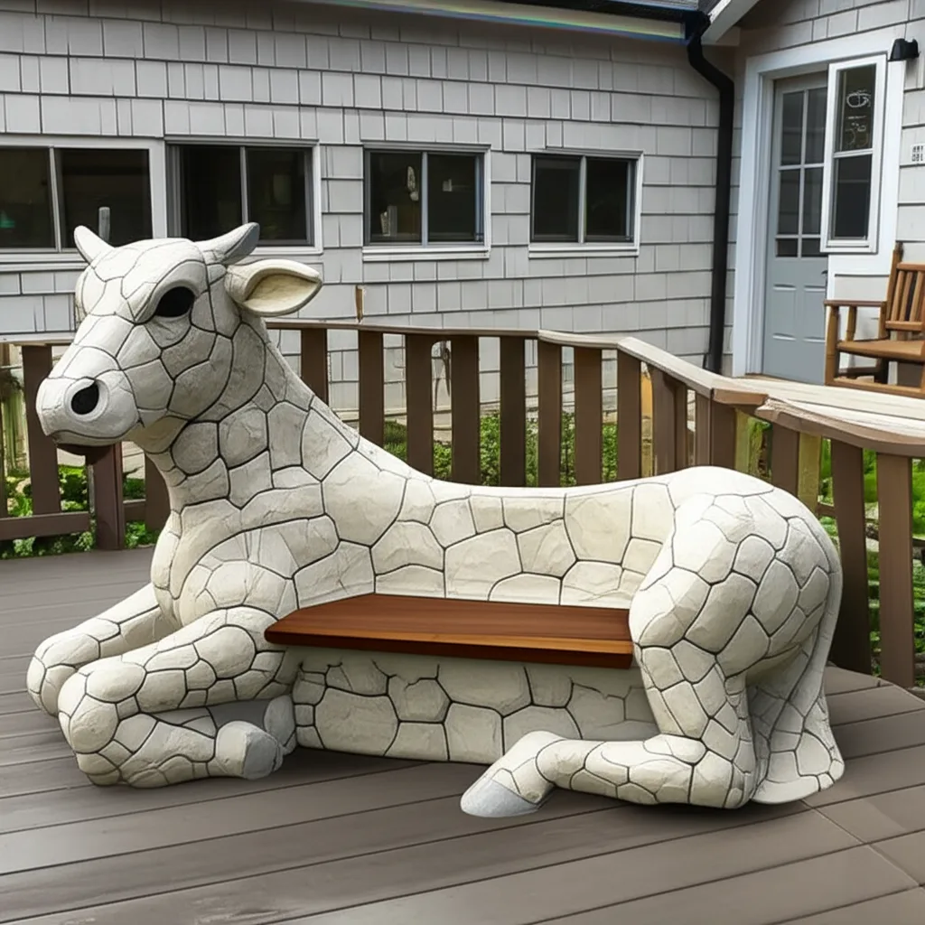 Iconic Animal Forms in Stone Bench Design