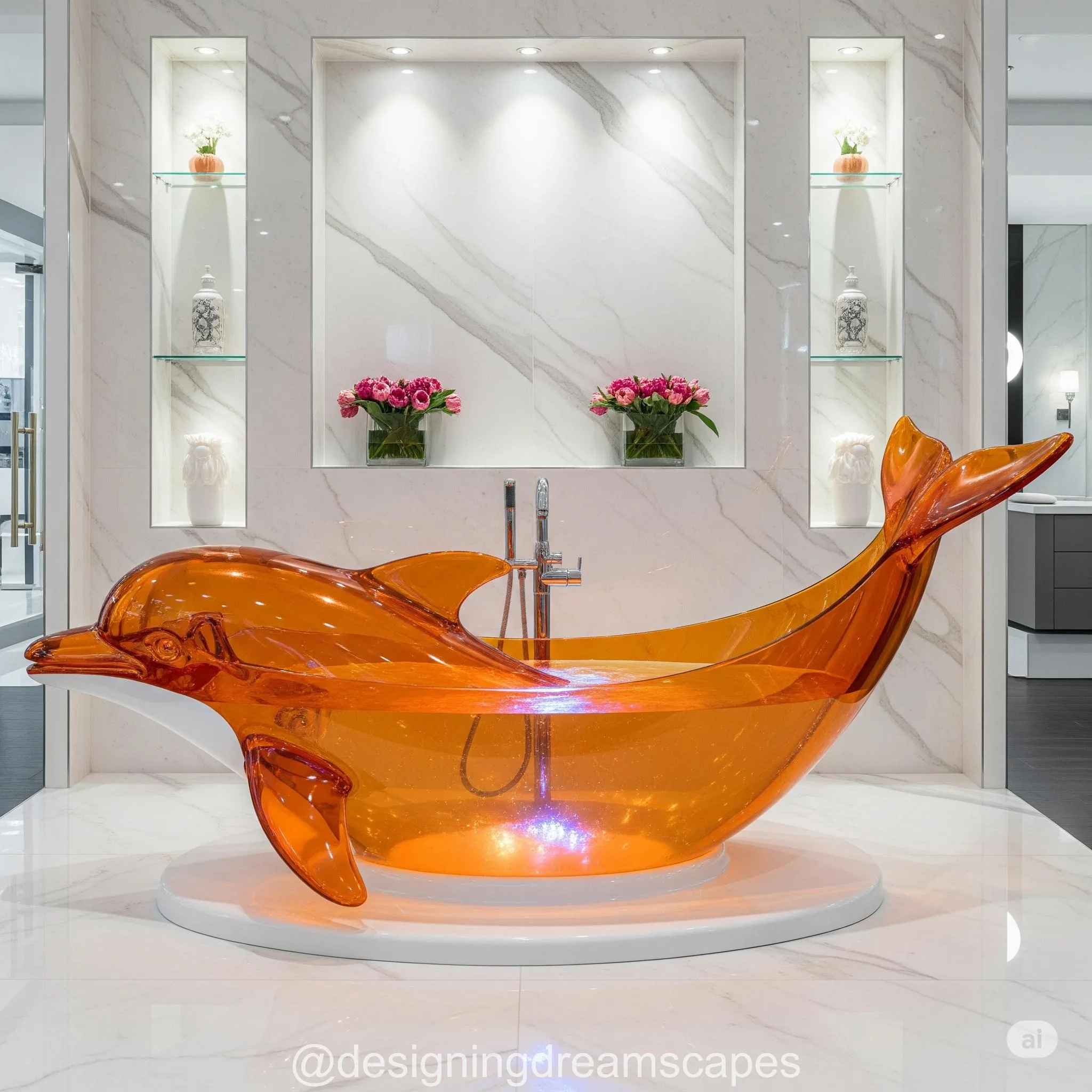 Where Aquatic Grace Meets Bathroom Artistry