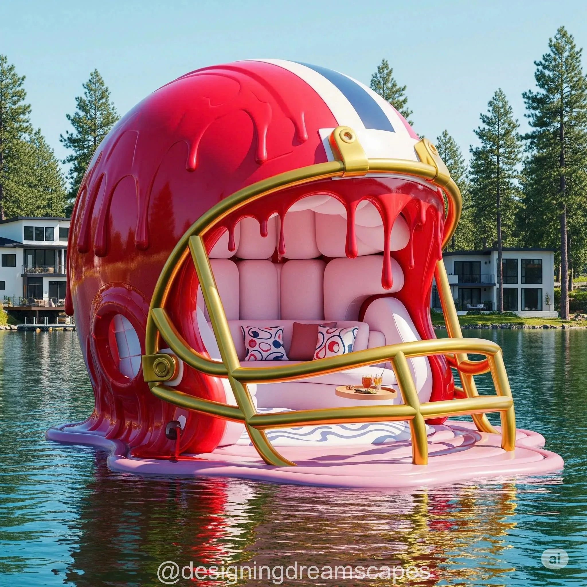 Football Helmet Lake Floats: Make a Splash Like a Champion