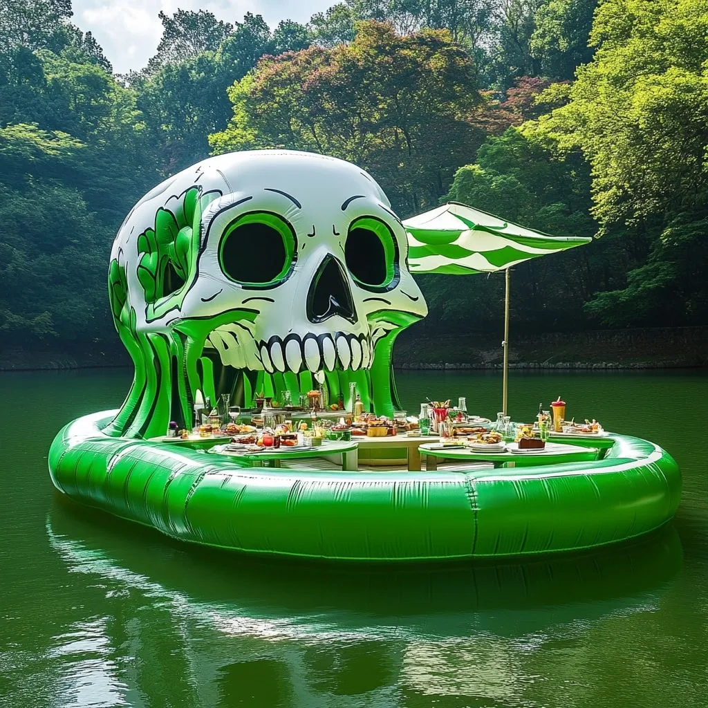 Comparisons: Giant Inflatable Skull Lake Floats vs. Traditional Floats