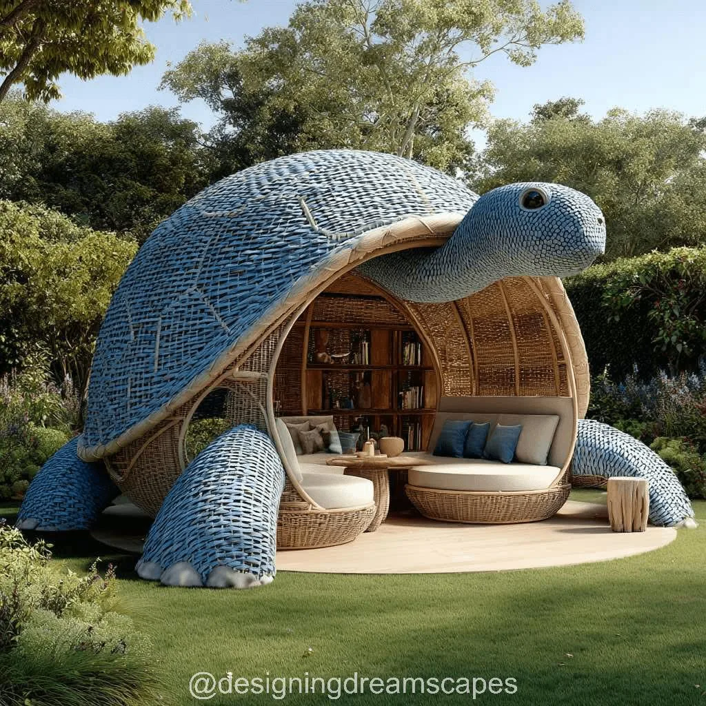 Giant Turtle Rattan Lounging Pods: Where Nature-Inspired Design Meets Relaxation