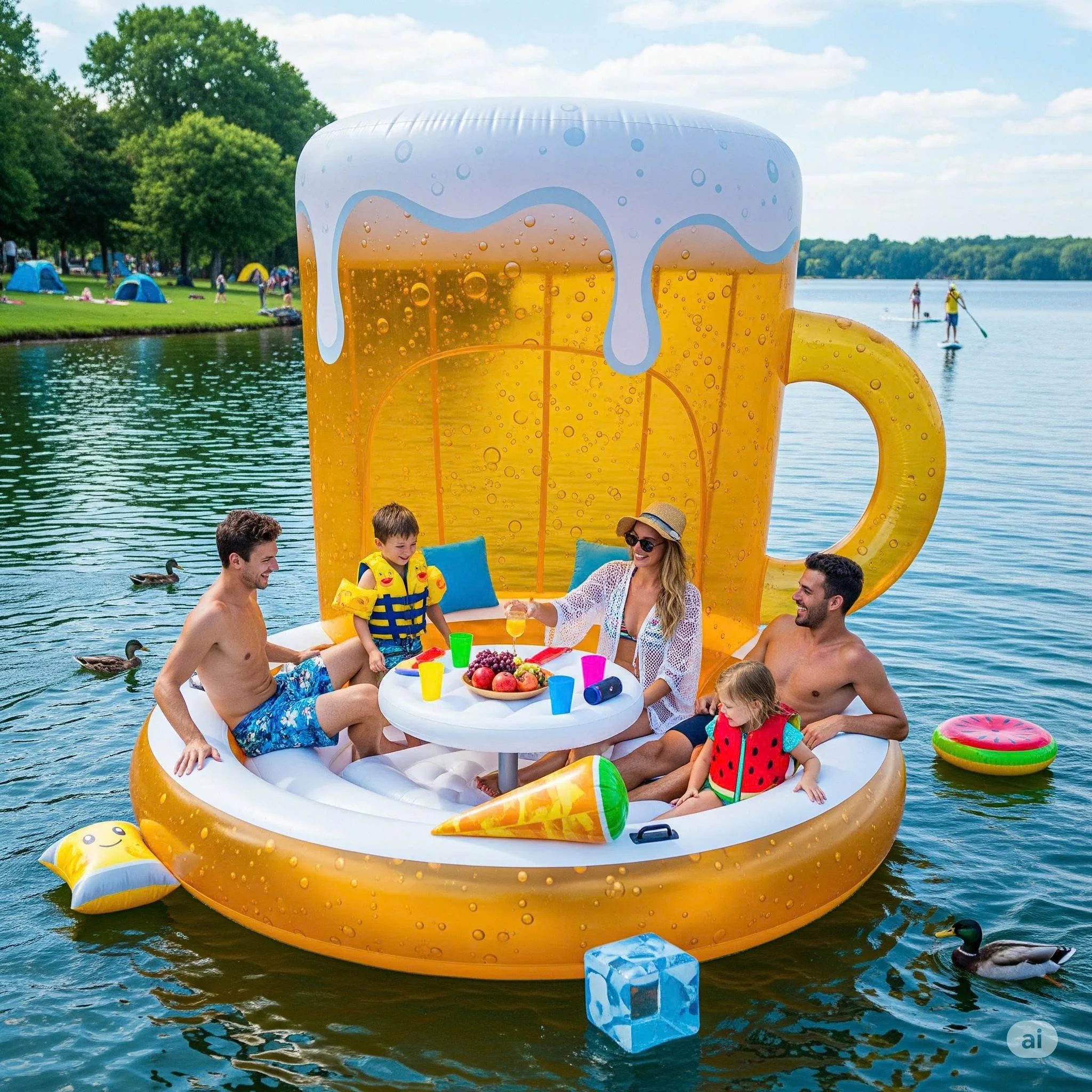 The Design, Usage, and Cultural Splash of the Inflatable Beer Mug Float