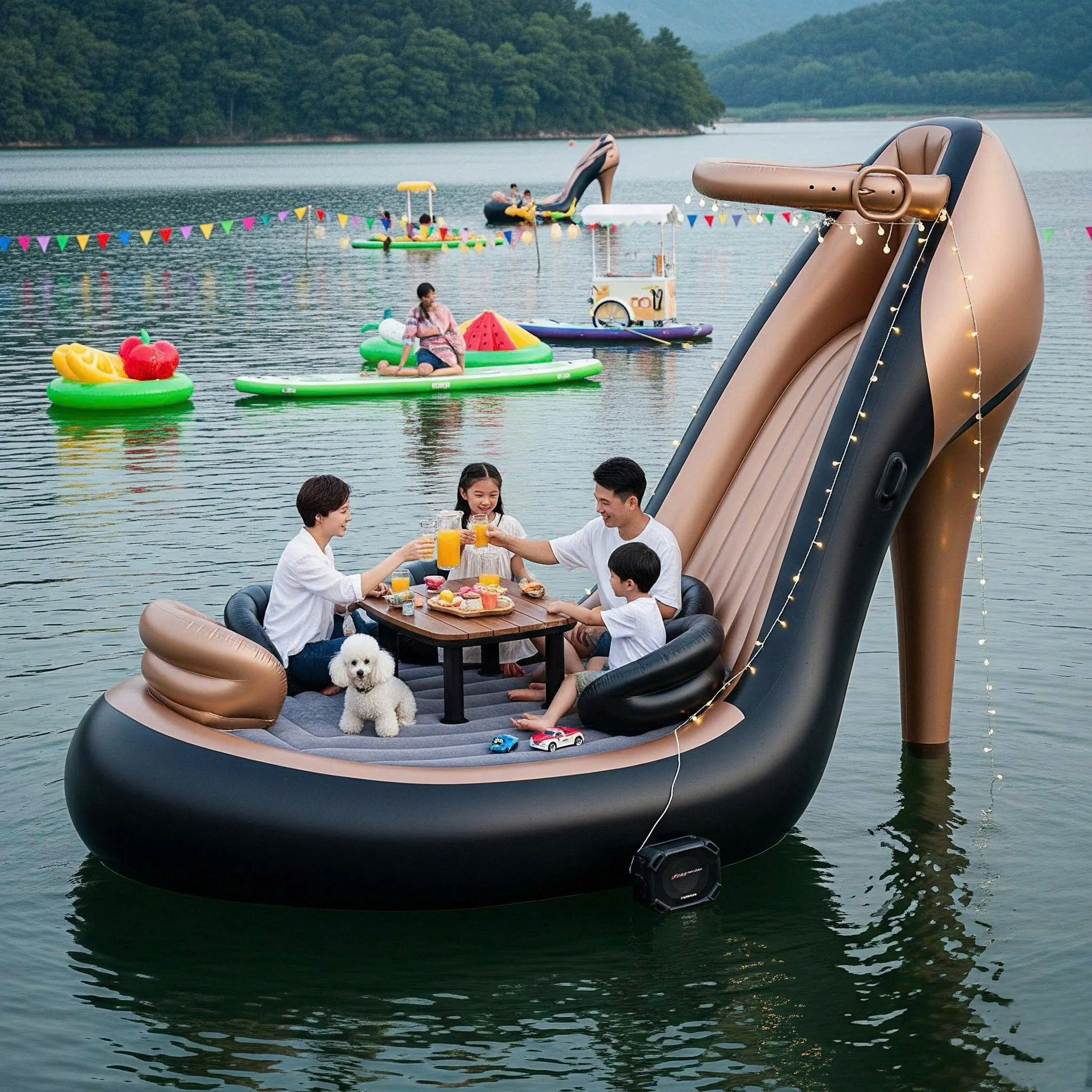 Inflatable High Heel Float: The Boldest Splash in Poolside Fashion