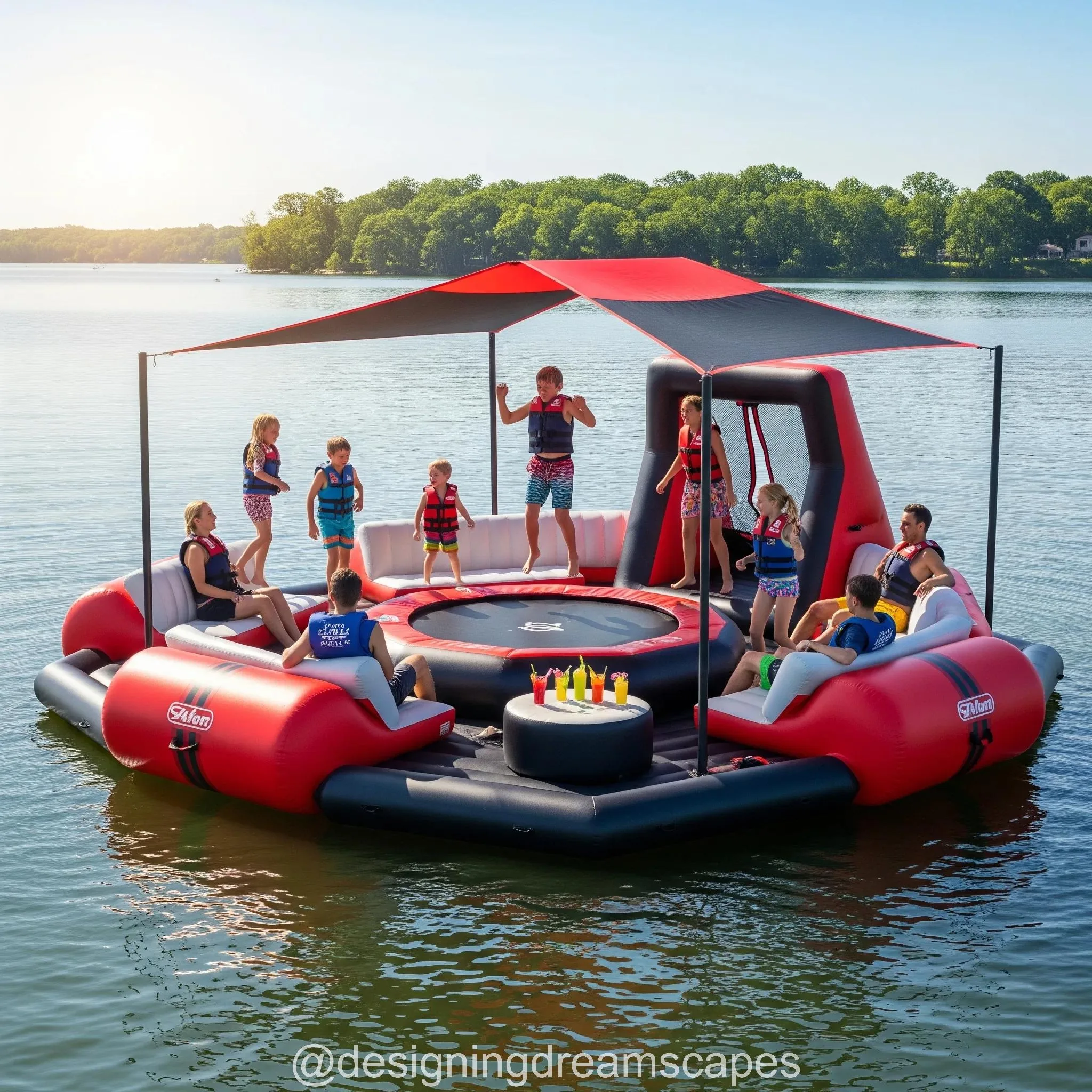 Inflatable Party Floats Featuring Built-in Trampolines: The Ultimate Water Adventure Experience