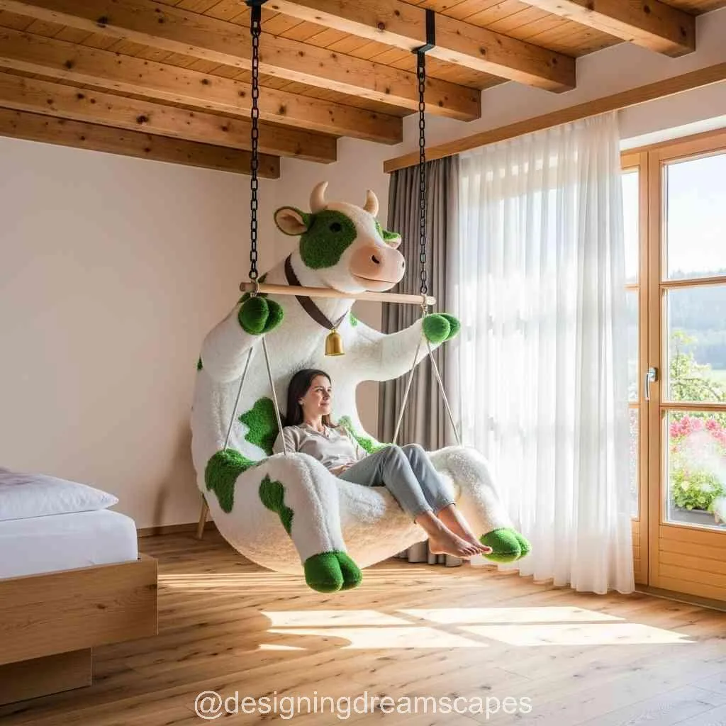 Hanging Cow Lounger: A Moo-velous Way to Relax in Style