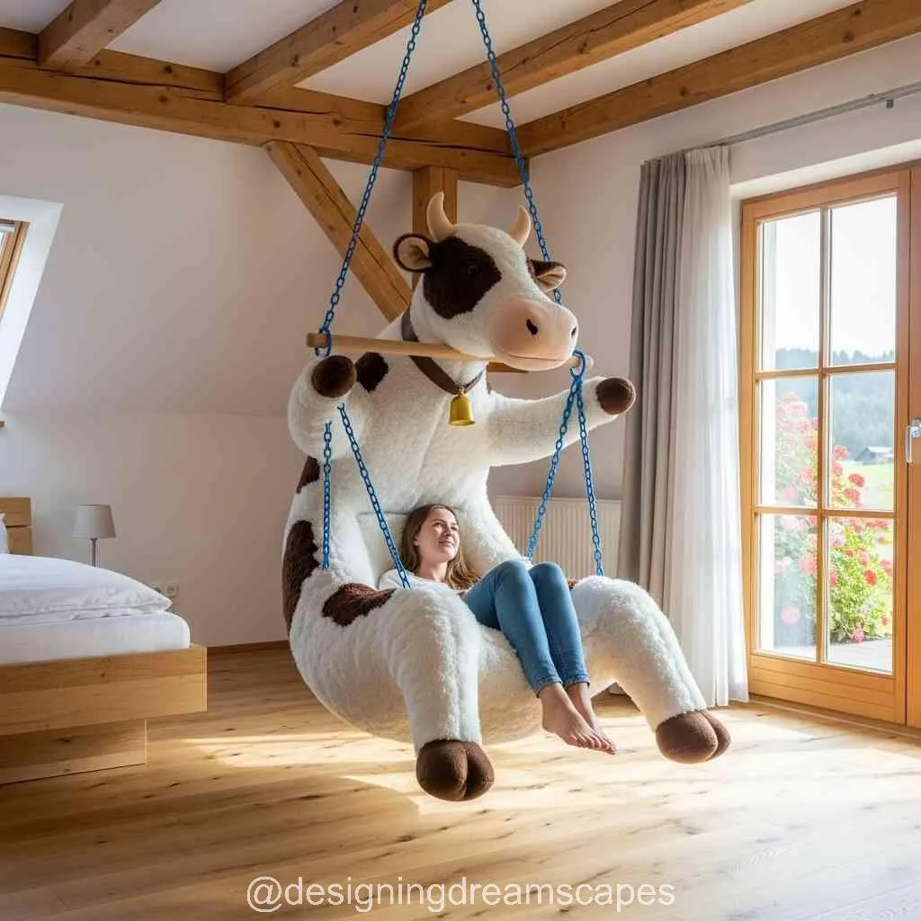 Hanging Cow Lounger: A Moo-velous Way to Relax in Style