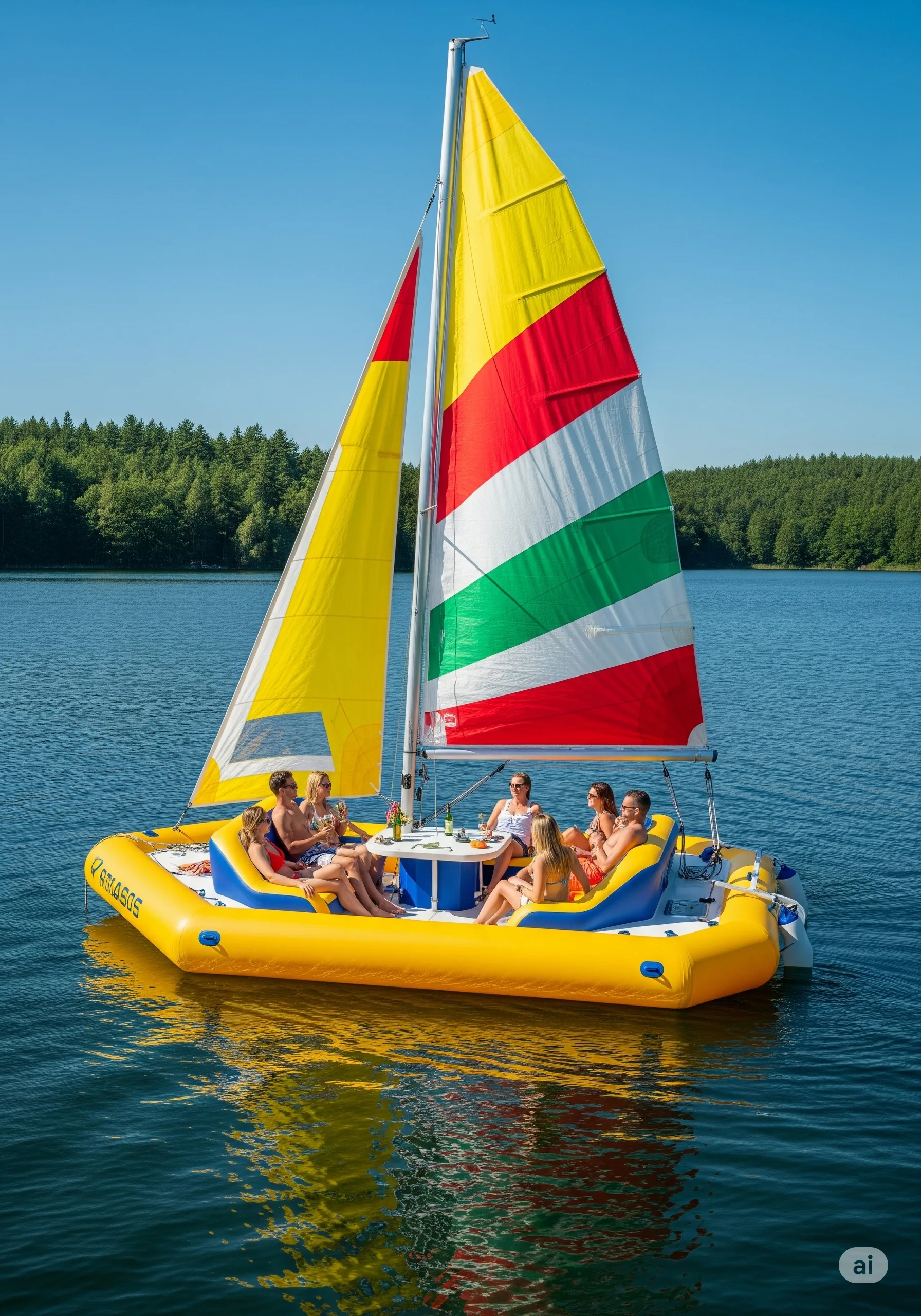 What Are Inflatable Sail Boat Lake Floats?