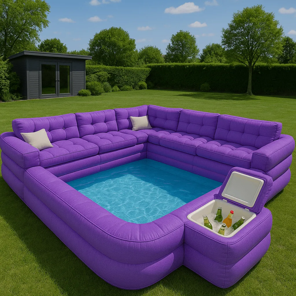 Sofa Pools with Coolers: Lounge, Dip, and Sip in One