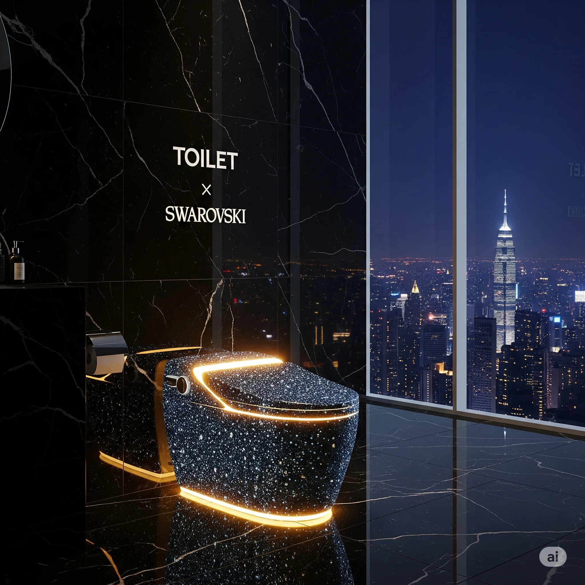 Toilet Encrusted with Swarovski Crystals: Luxury Redefined in the Most Unexpected Space