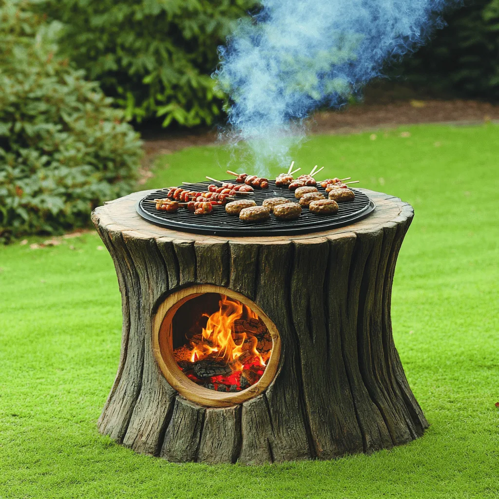 Tree Stump Barbecues: Nature-Inspired Grilling with Rustic Charm