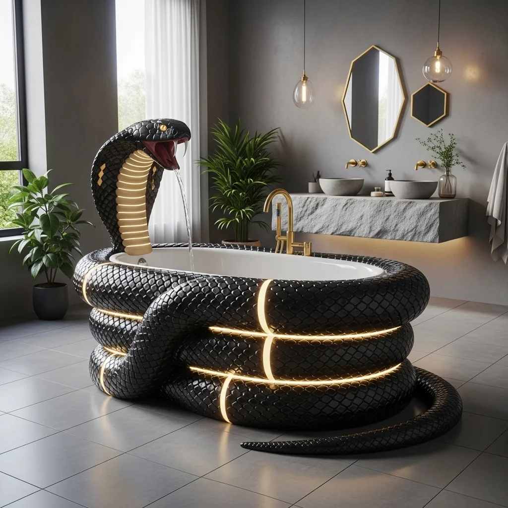 Cobra Shaped Bathtubs: Soak Like Royalty with Serpentine Style
