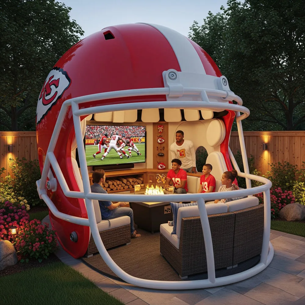 Football Helmet Gazebos: Shade with a Touchdown Attitude