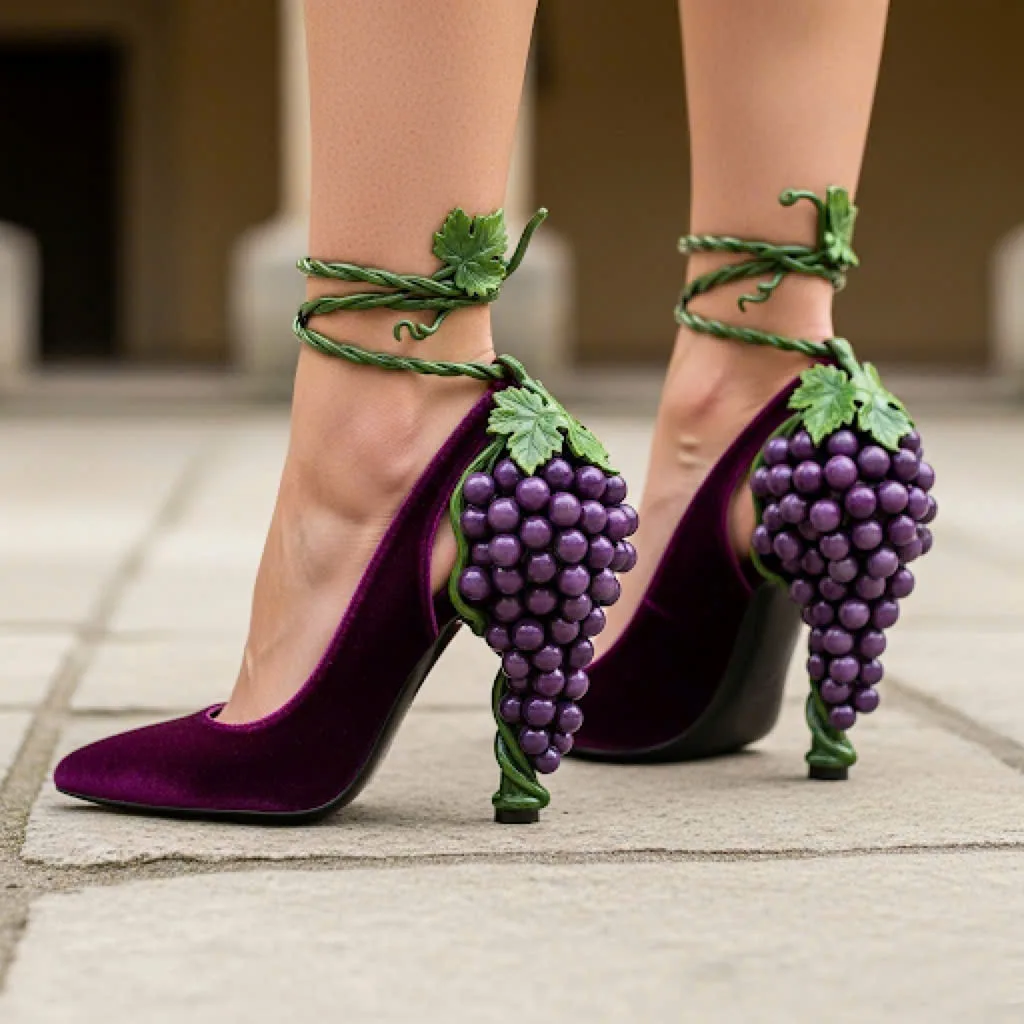 Fruit Shaped High Heels: Step into Style with a Juicy Twist