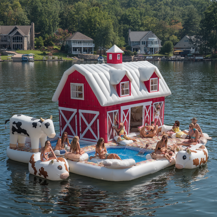 The Concept Behind the Giant Barn Lake Float