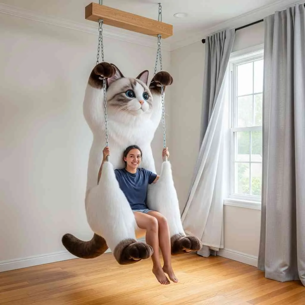 Where to Place a Hanging Cat-Shaped Lounger