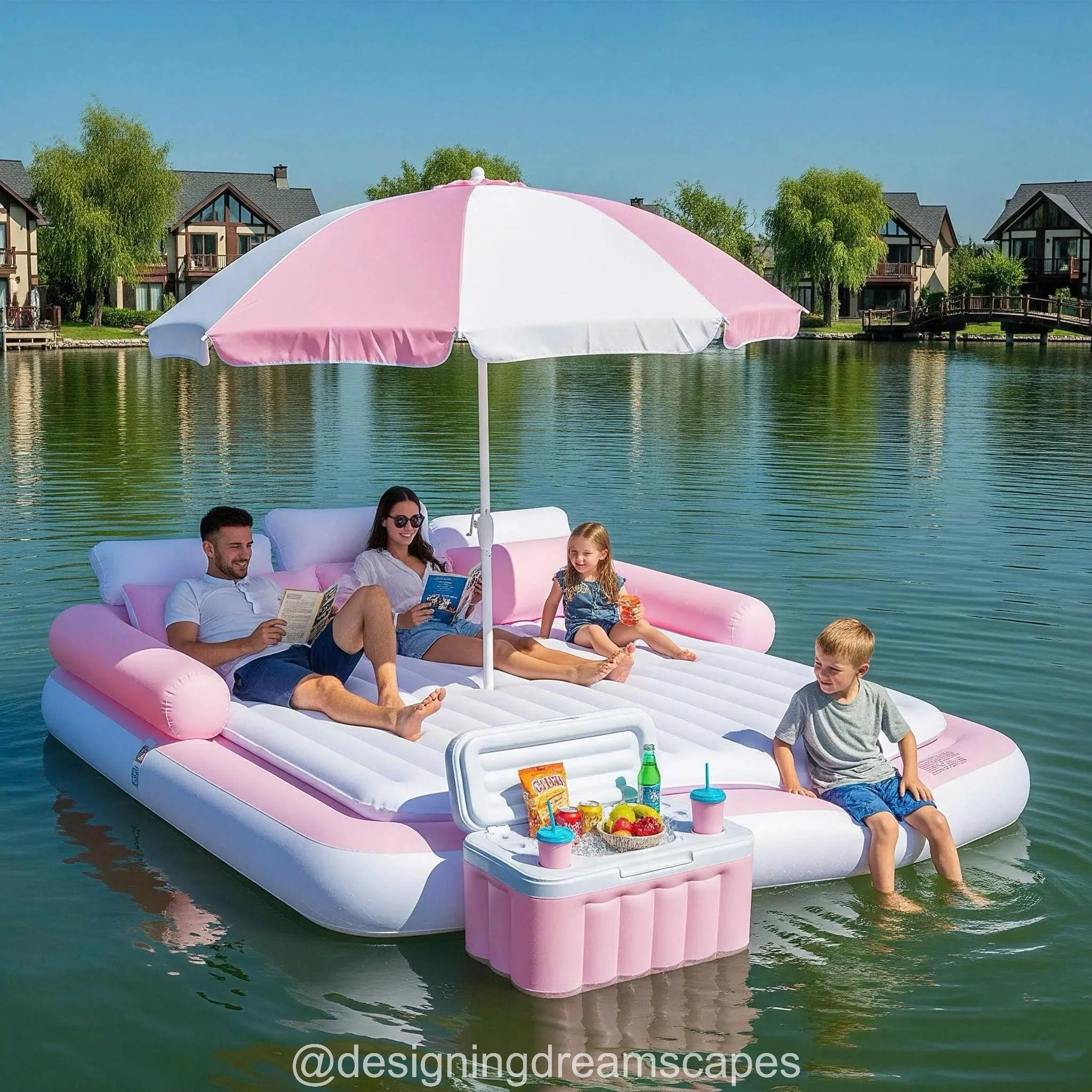 Inflatable Floating Lounge with Canopy: Float in Comfort, Shade, and Style