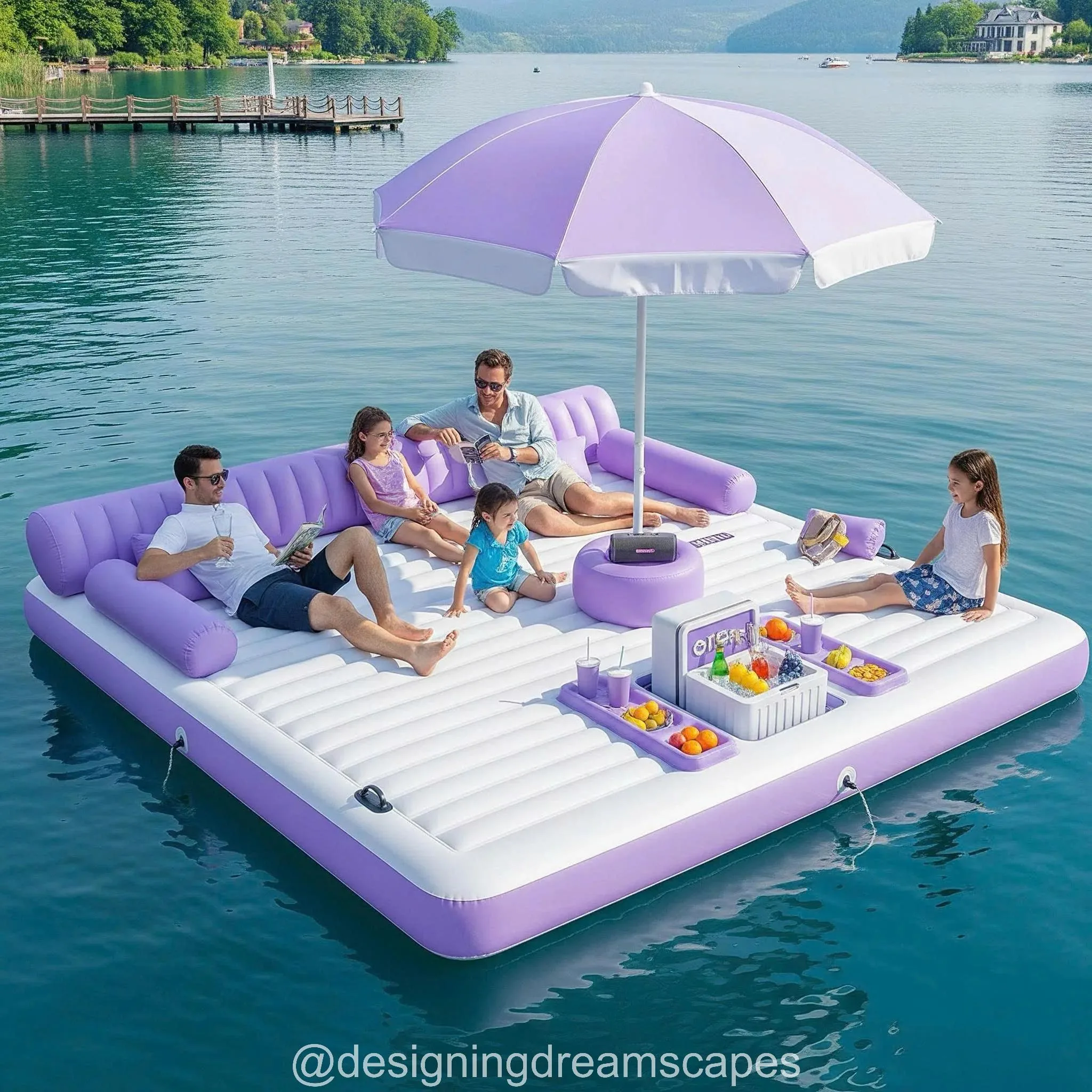 Inflatable Floating Lounge with Canopy: Float in Comfort, Shade, and Style
