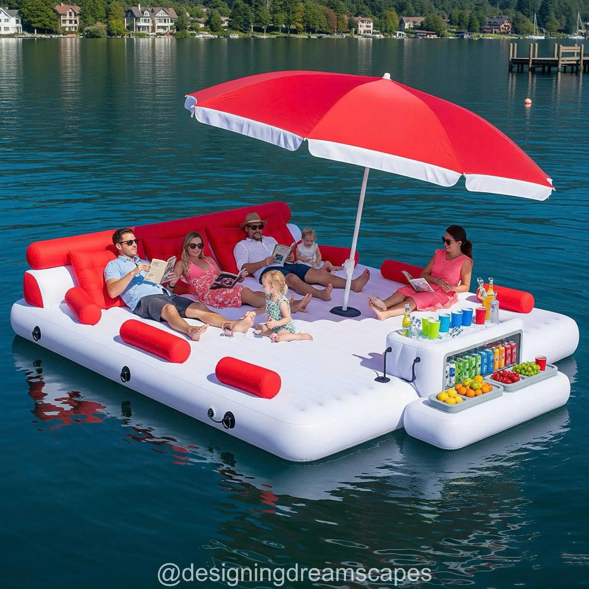 Inflatable Floating Lounge with Canopy: Float in Comfort, Shade, and Style