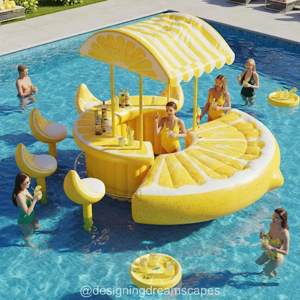 Inflatable Fruit Pool Bar: Refresh Your Pool Time with a Splash of Flavor and Fun