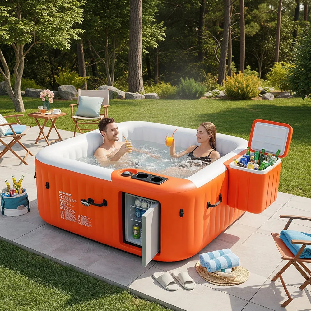 Inflatable Hot Tubs with Fridge and Coolers: The Ultimate in Portable Luxury