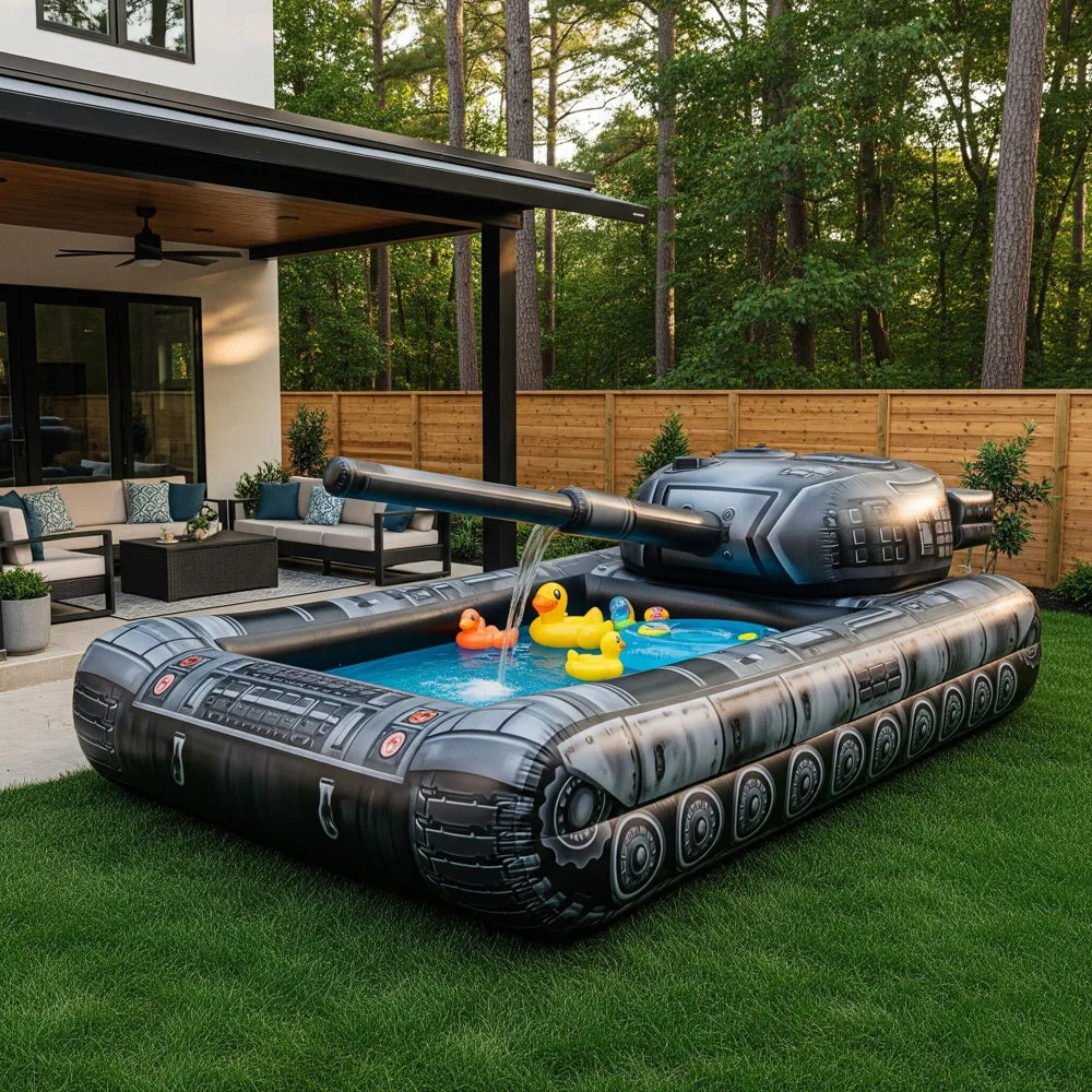 Inflatable Tank Pools: Where Military Might Meets Backyard Fun