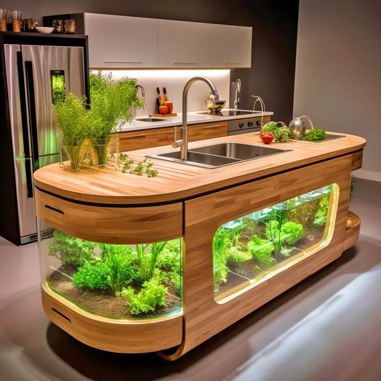 Kitchen Islands with Built-In Hydroponic Gardens: Grow, Cook, and Harvest in One Spot