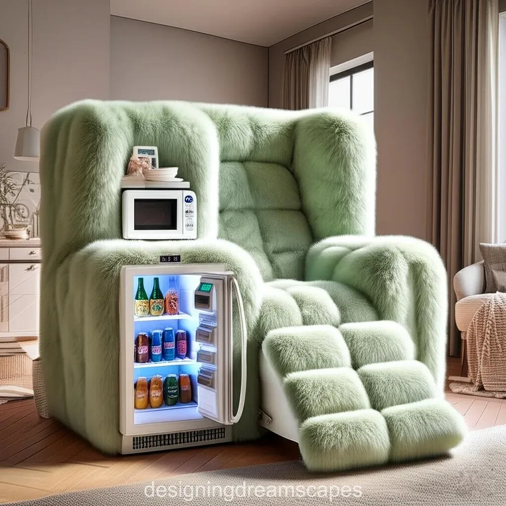 Luxury Meets Convenience: Smart Recliner with Microwave and Fridge Inside