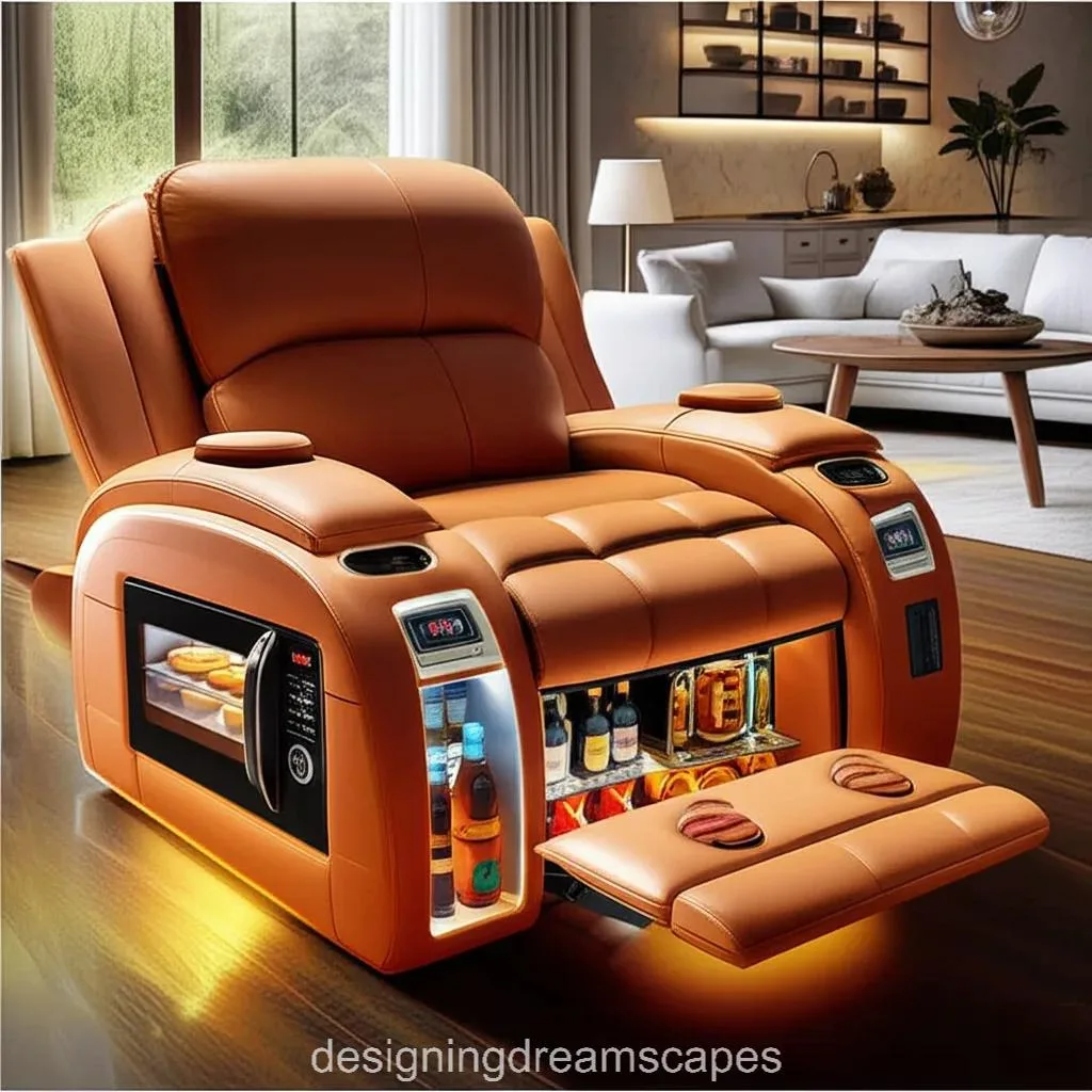 Luxury Meets Convenience: Smart Recliner with Microwave and Fridge Inside