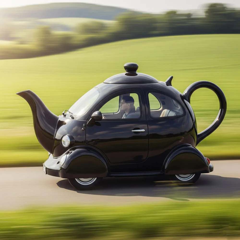Embrace Quirkiness with the Teapot Shaped Car - Unveiling the Charm of Curiously Designed Vehicles