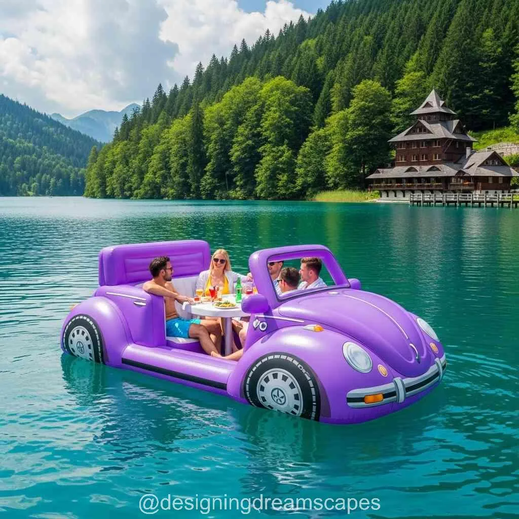 Volkswagen Beetle Floating Party: Ride the Waves in Retro Style