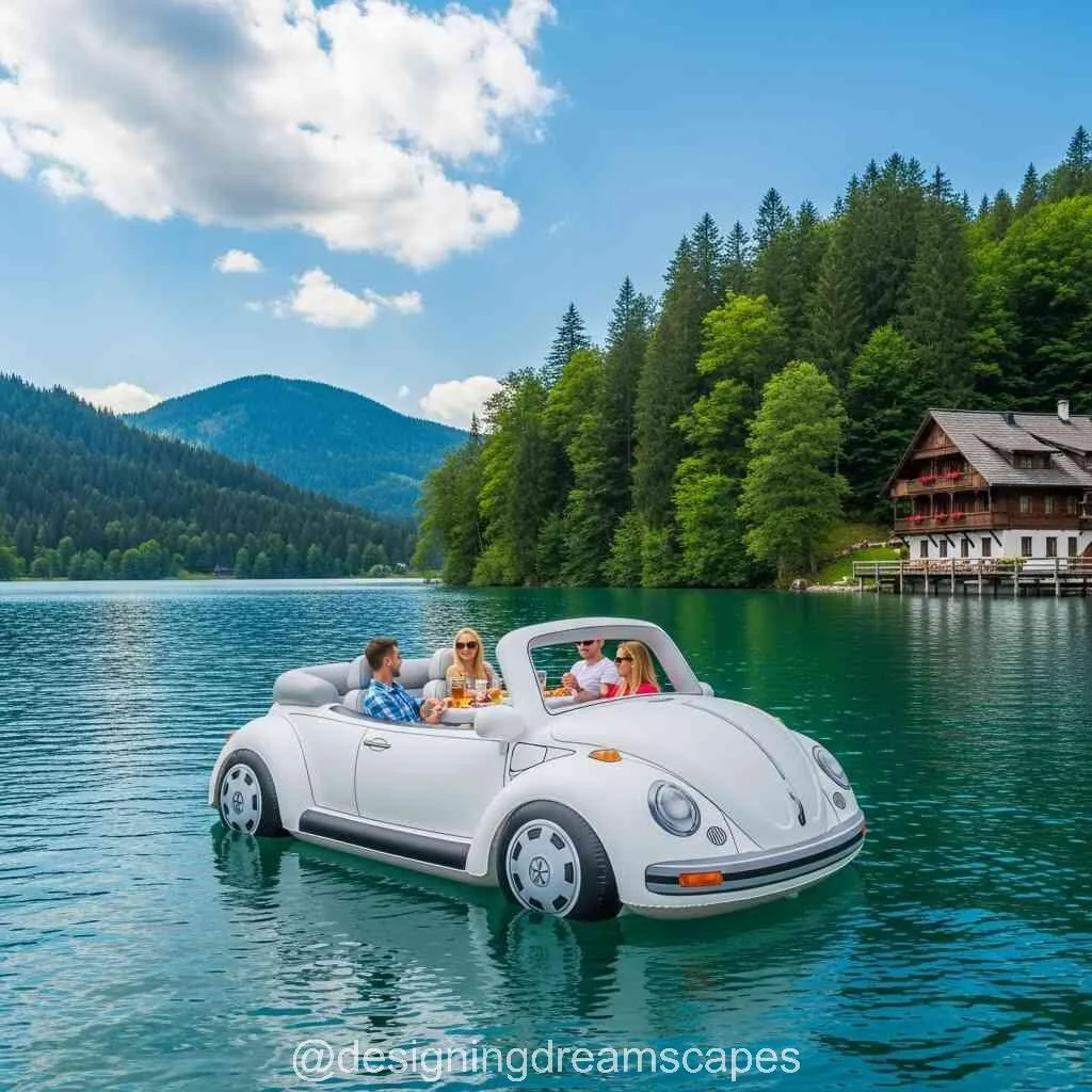 Volkswagen Beetle Floating Party: Ride the Waves in Retro Style
