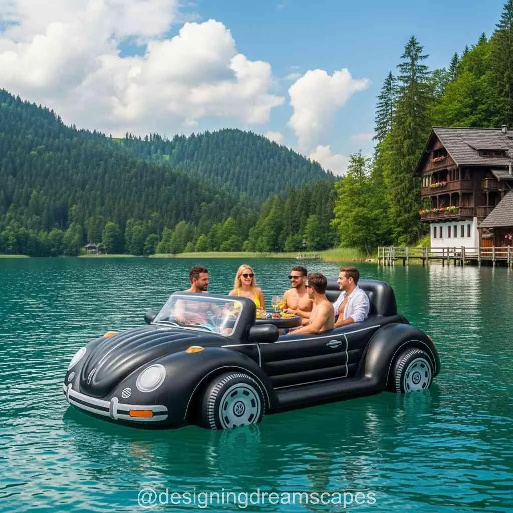 Volkswagen Beetle Floating Party: Ride the Waves in Retro Style