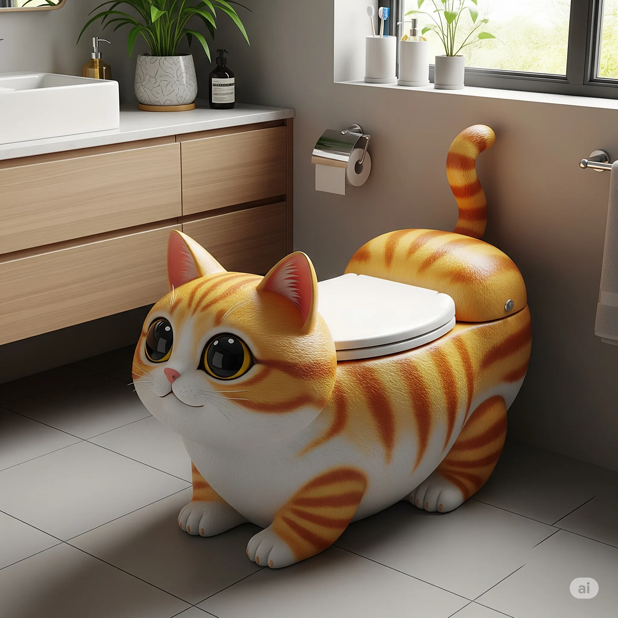 Key Design Features of Cute Cat Toilets