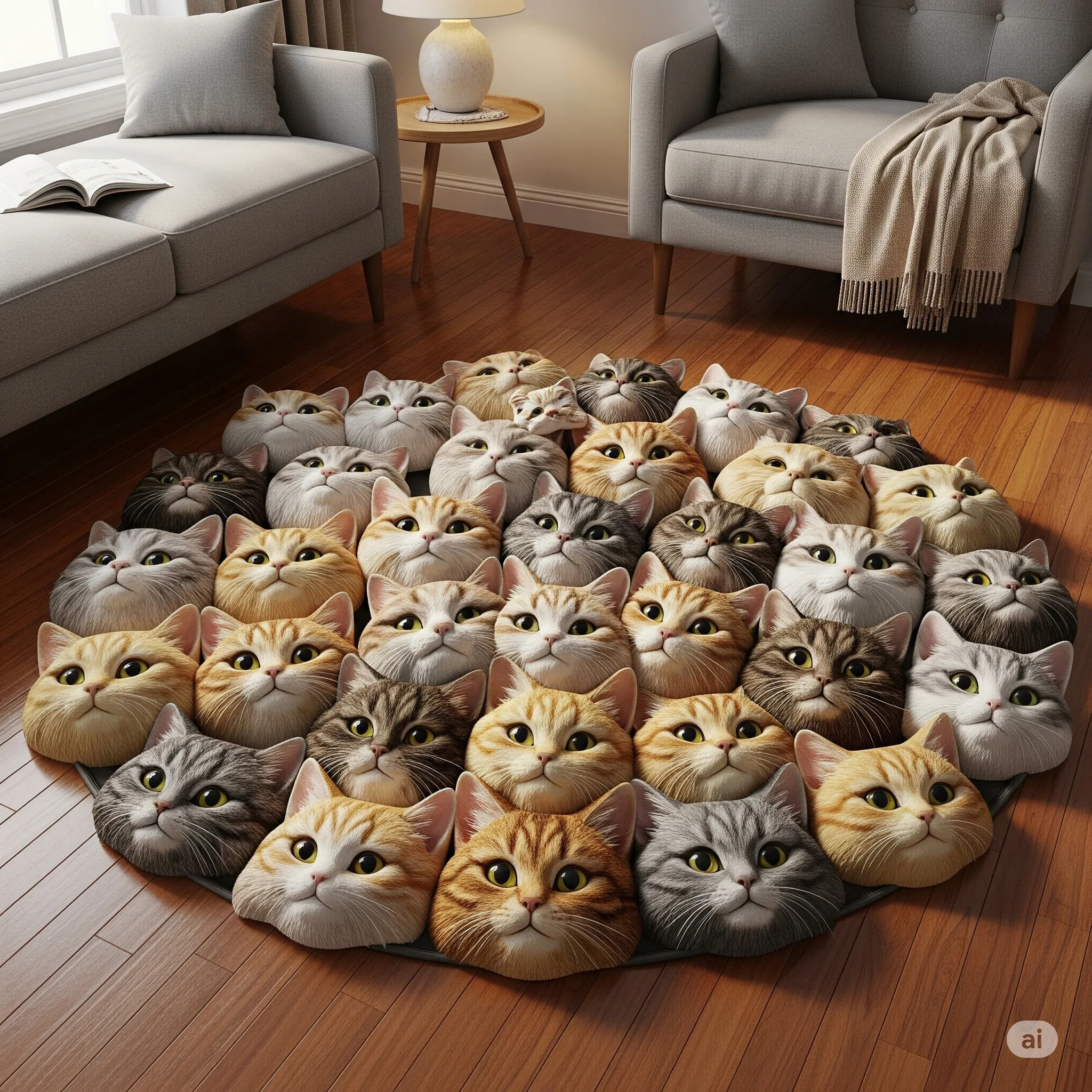 Furry Cat Themed Rugs: Cozy Comfort with a Whiskered Personality