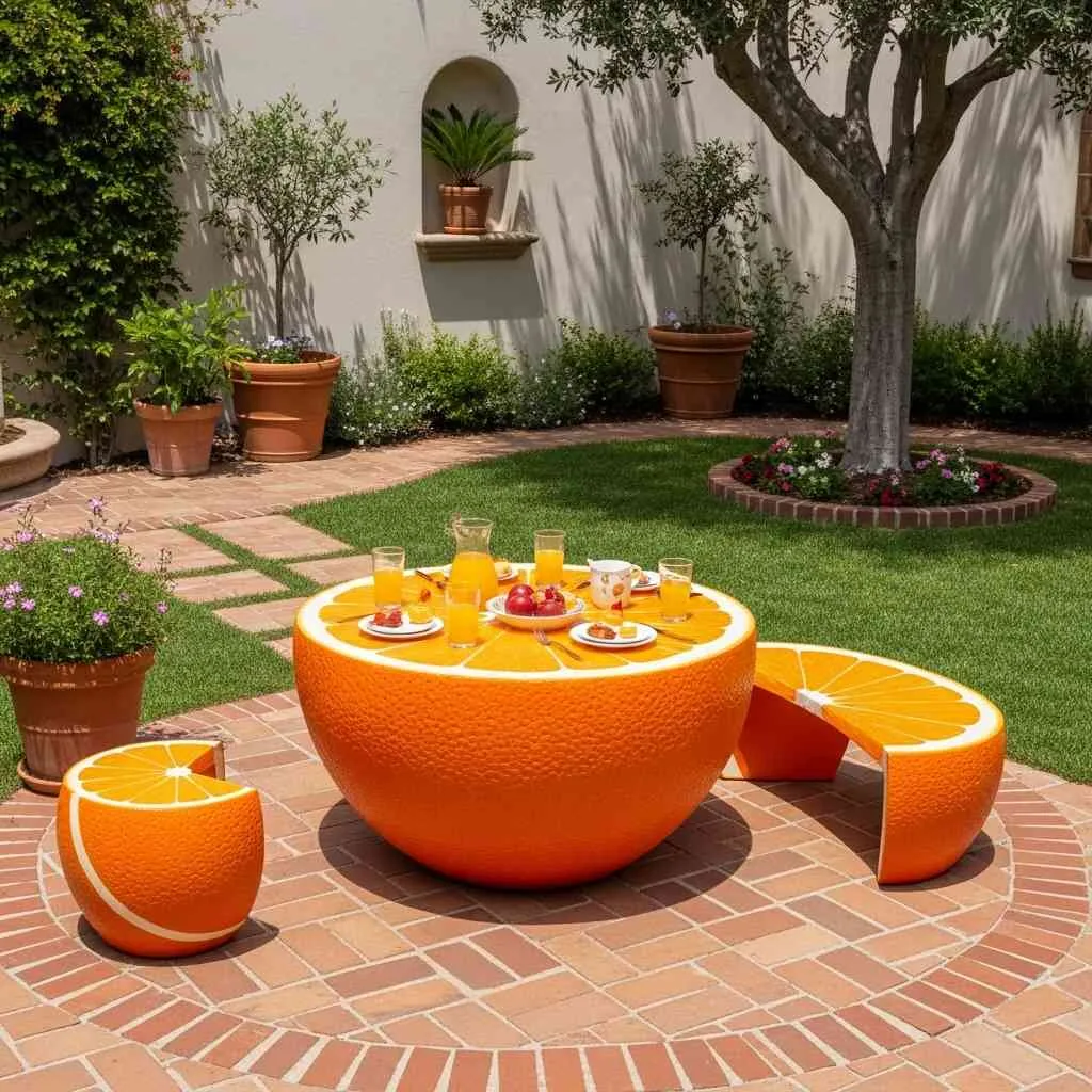 Whimsical and Functional - Exploring the Charm of Fruit Shaped Picnic Tables for Every Outdoors Space