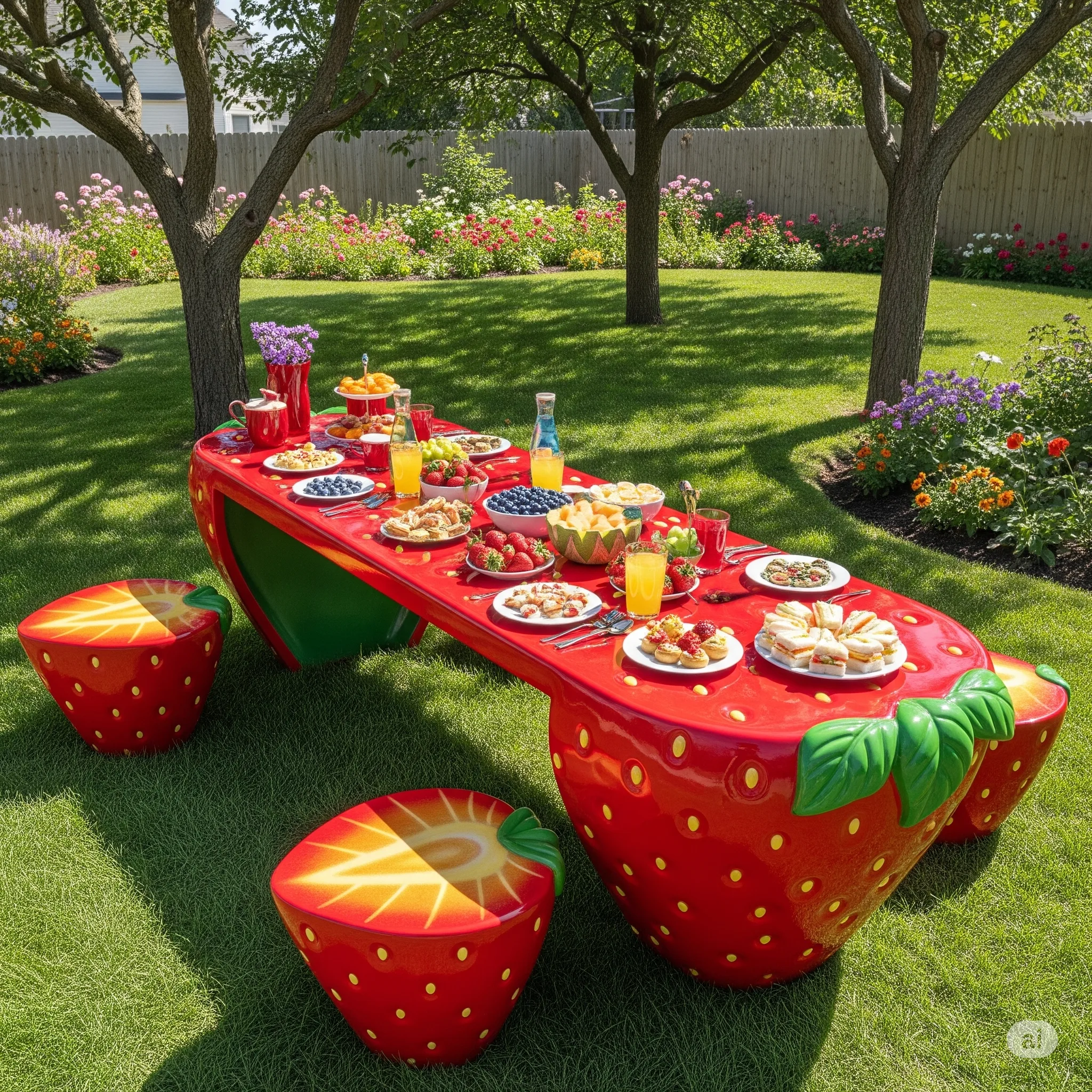 Comparing Fruit Shaped Picnic Tables: Material, Size, and Design