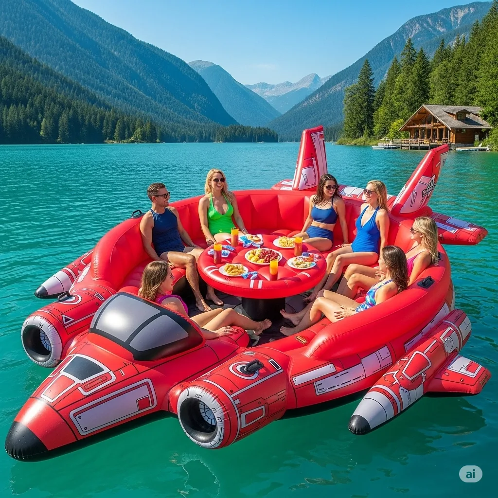 Inflatable Sci-Fi Spaceship Party Float: Launch Your Pool Party to the Stars