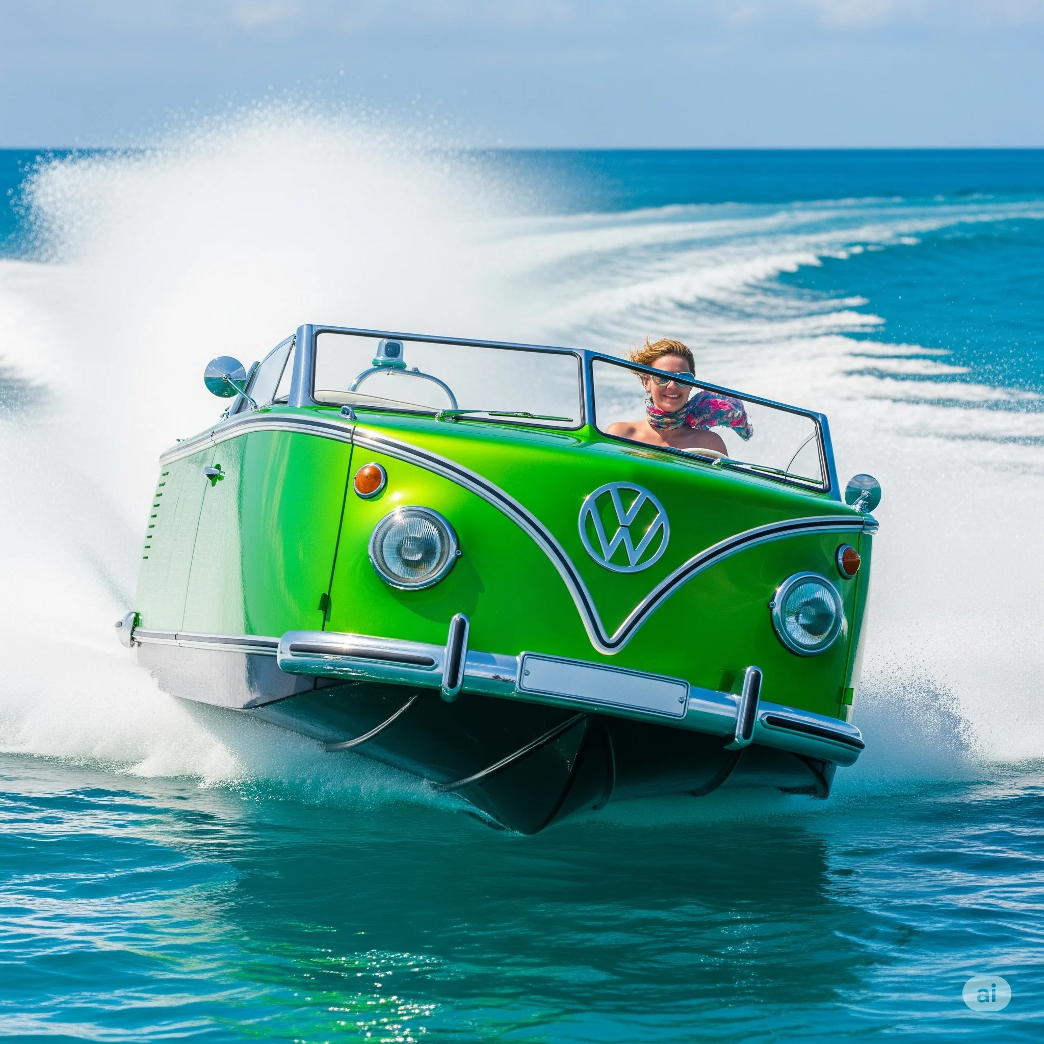 VW Bus-Shaped Jet Ski: Retro Vibes Meet High-Speed Water Thrills