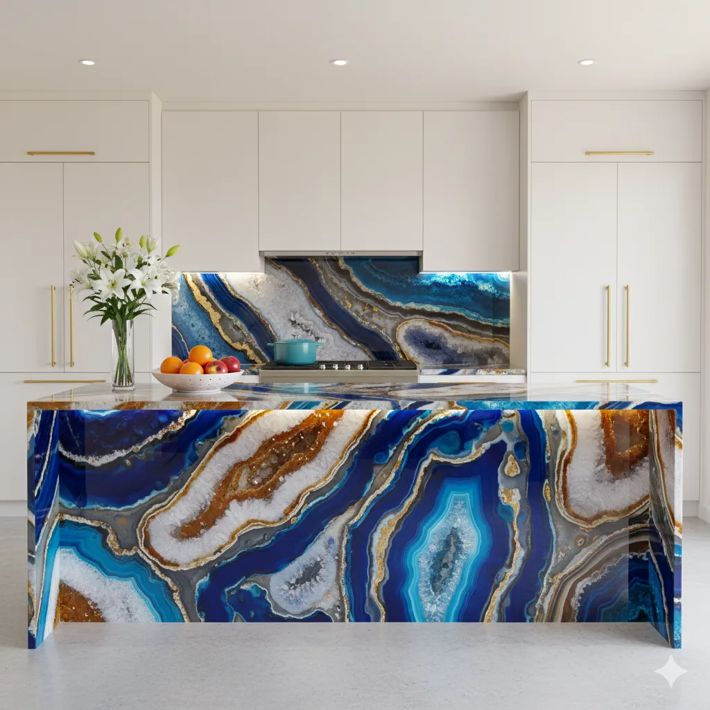Comparing Geode Backsplashes with Other Natural Stone Materials
