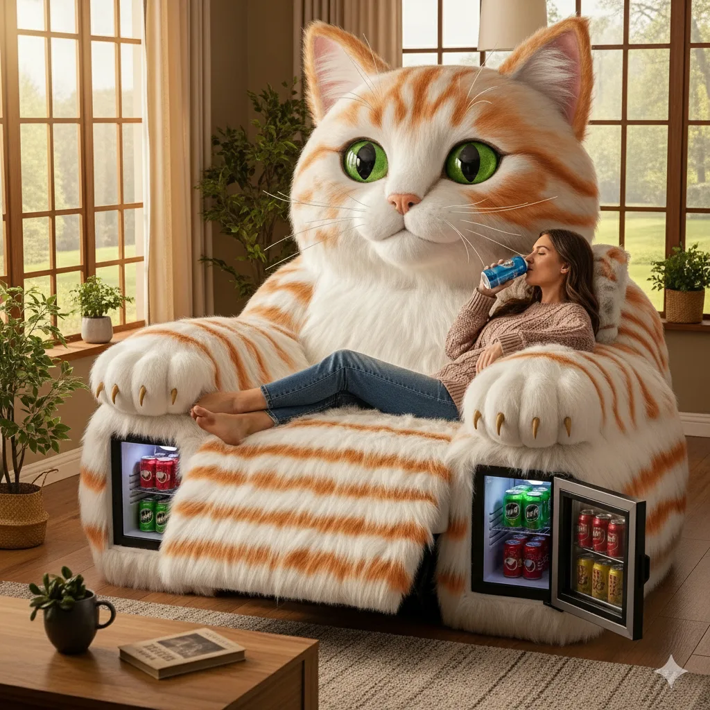 Design Considerations for Giant Cat Recliners with Mini Fridges