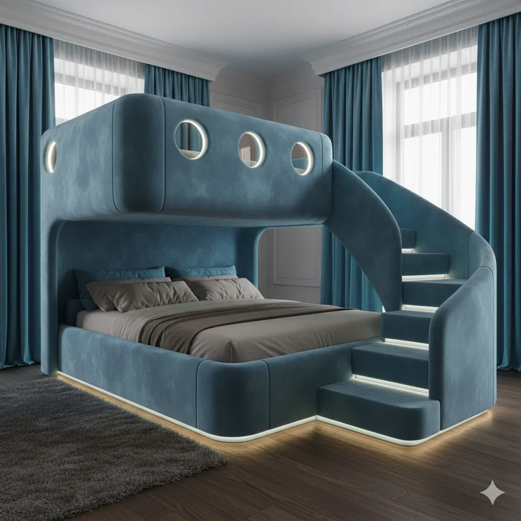 The Aesthetic Appeal of Velvet Bunk Beds