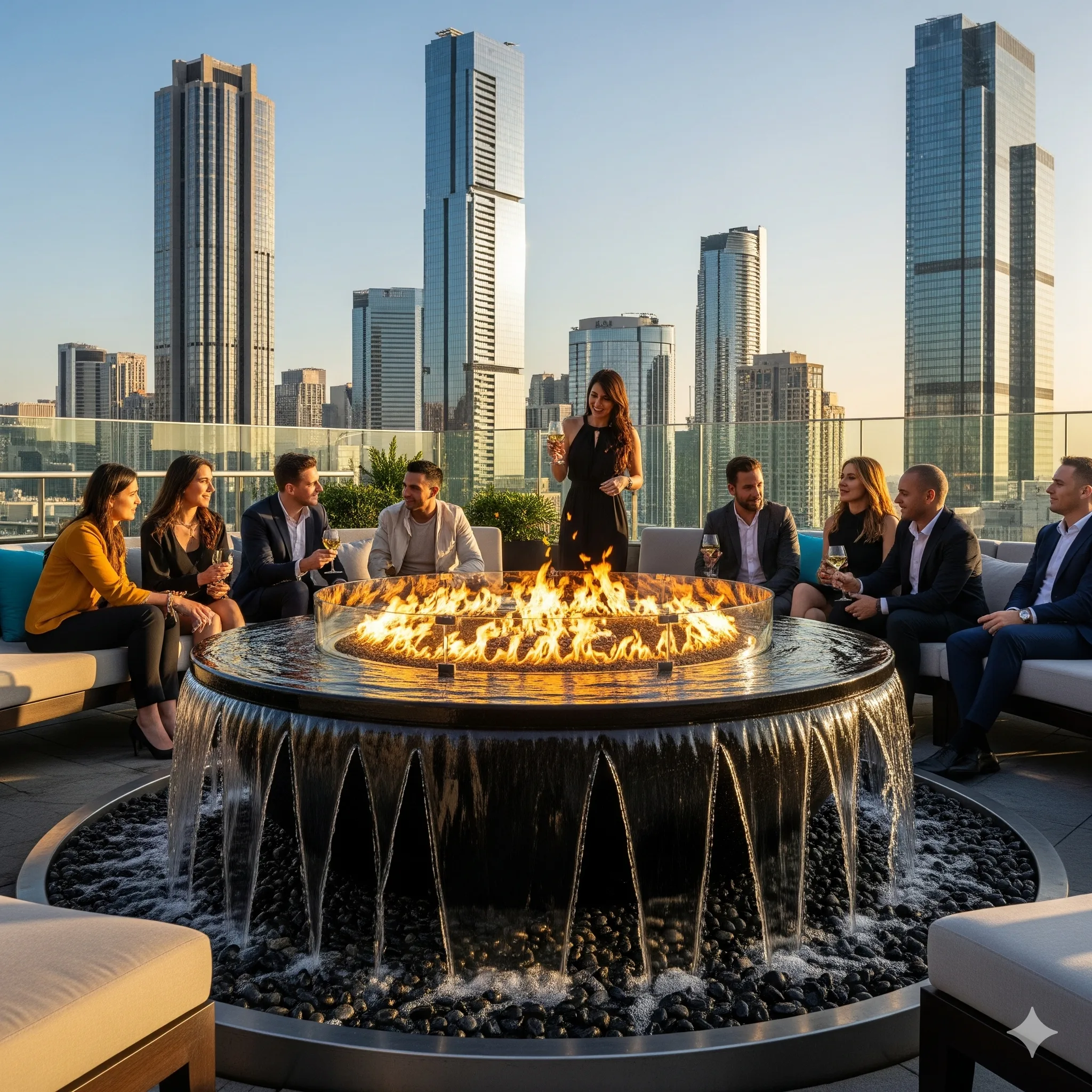Safety Considerations for Waterfall Fire Tables