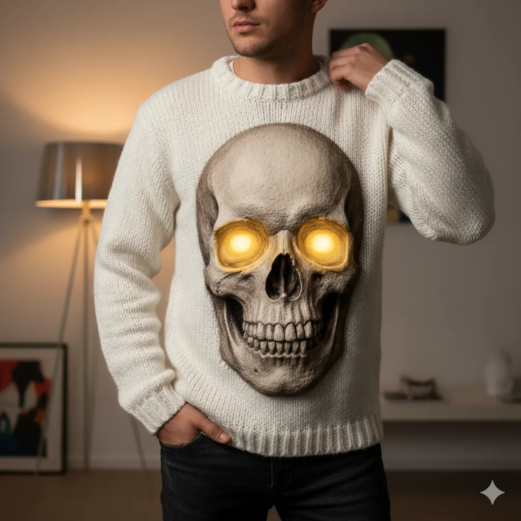 The Art and Craftsmanship Behind a 3D Skull Sweater - A Fusion of Design and Technique